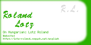 roland lotz business card